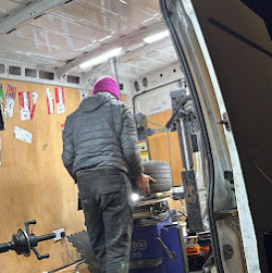 tyre fitting in van
