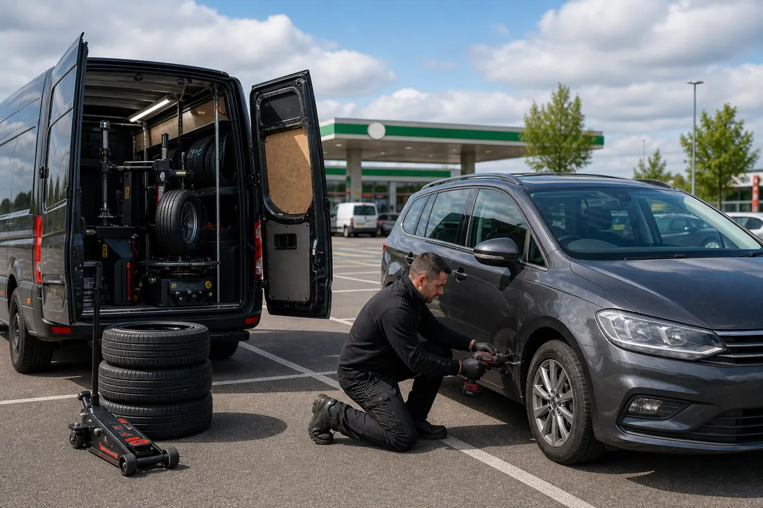 mobile tyre fitting near Tibshelf Services on the M1